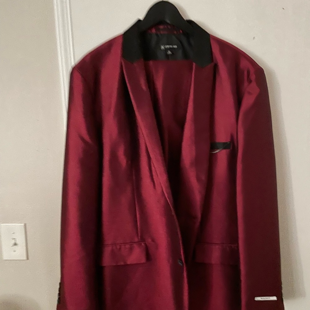 Mens Burgundy Party Suit NWT